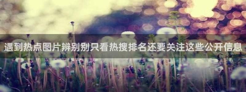 吃瓜网络热点:遇到热点图片辨别别只看热搜排名还要关注这些公开信息